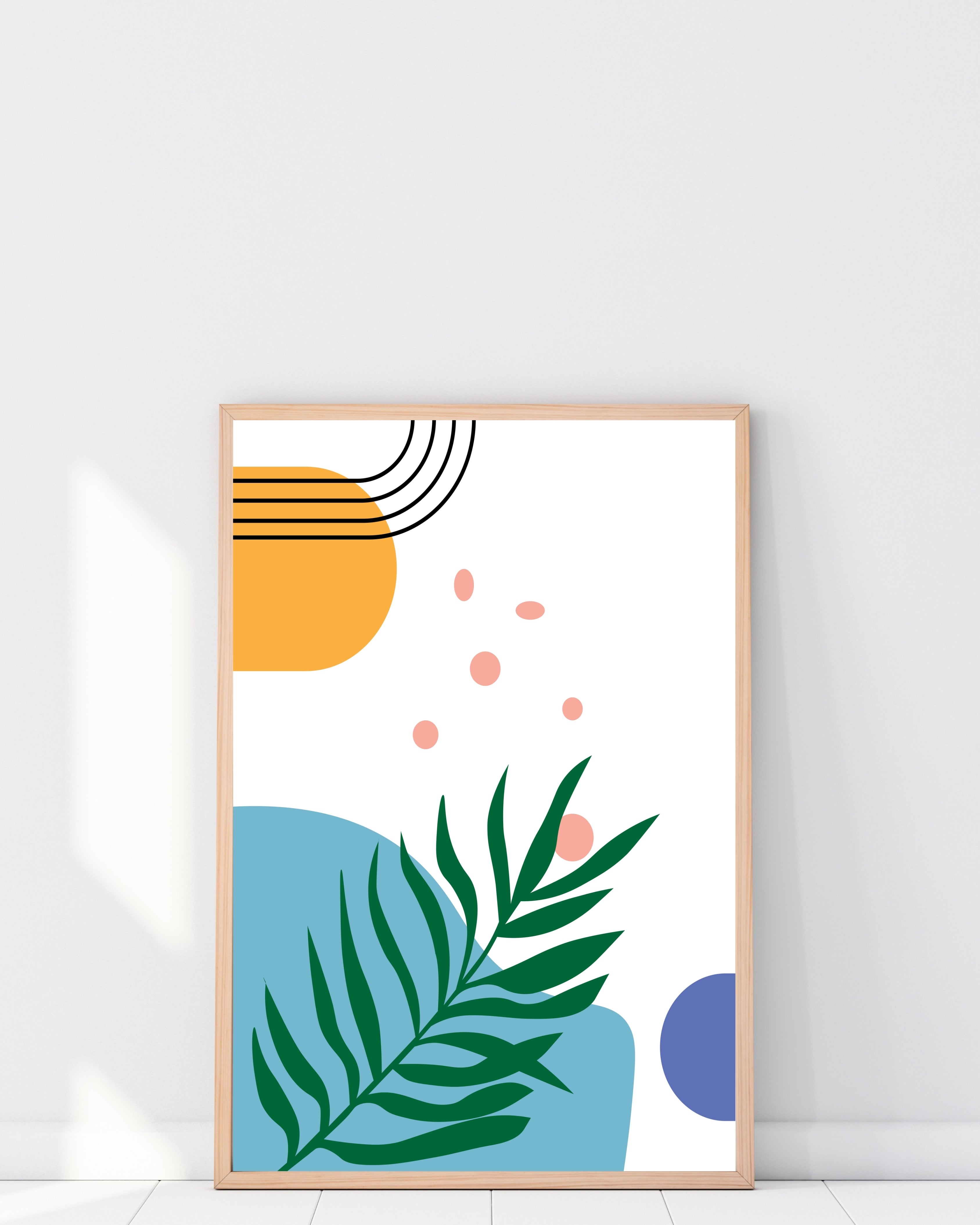 Modern Tropical Abstract Wall Art Print