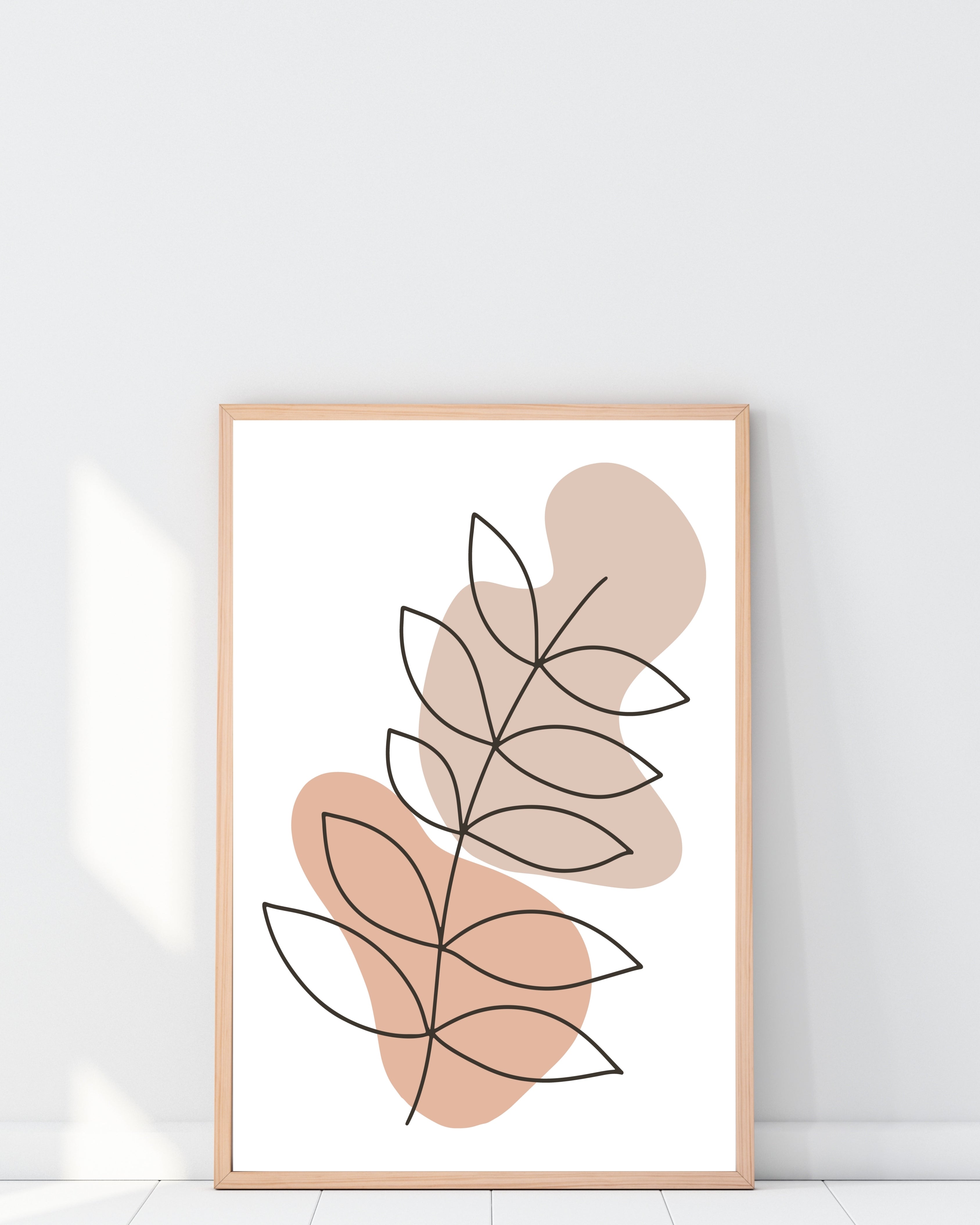 Minimalist Leaf Abstract Wall Art Print