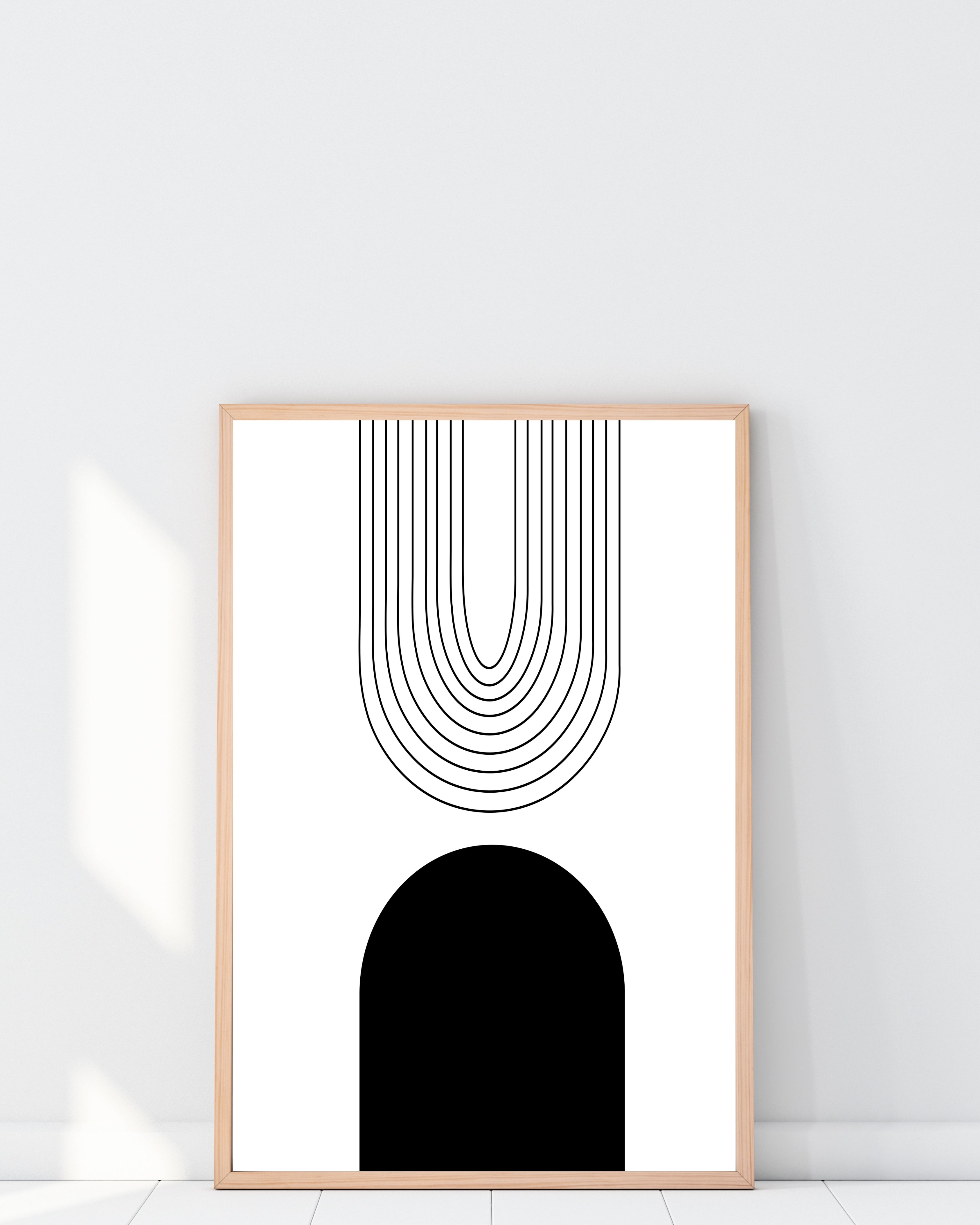 Geometric Arch and Block Minimal Wall Art Print