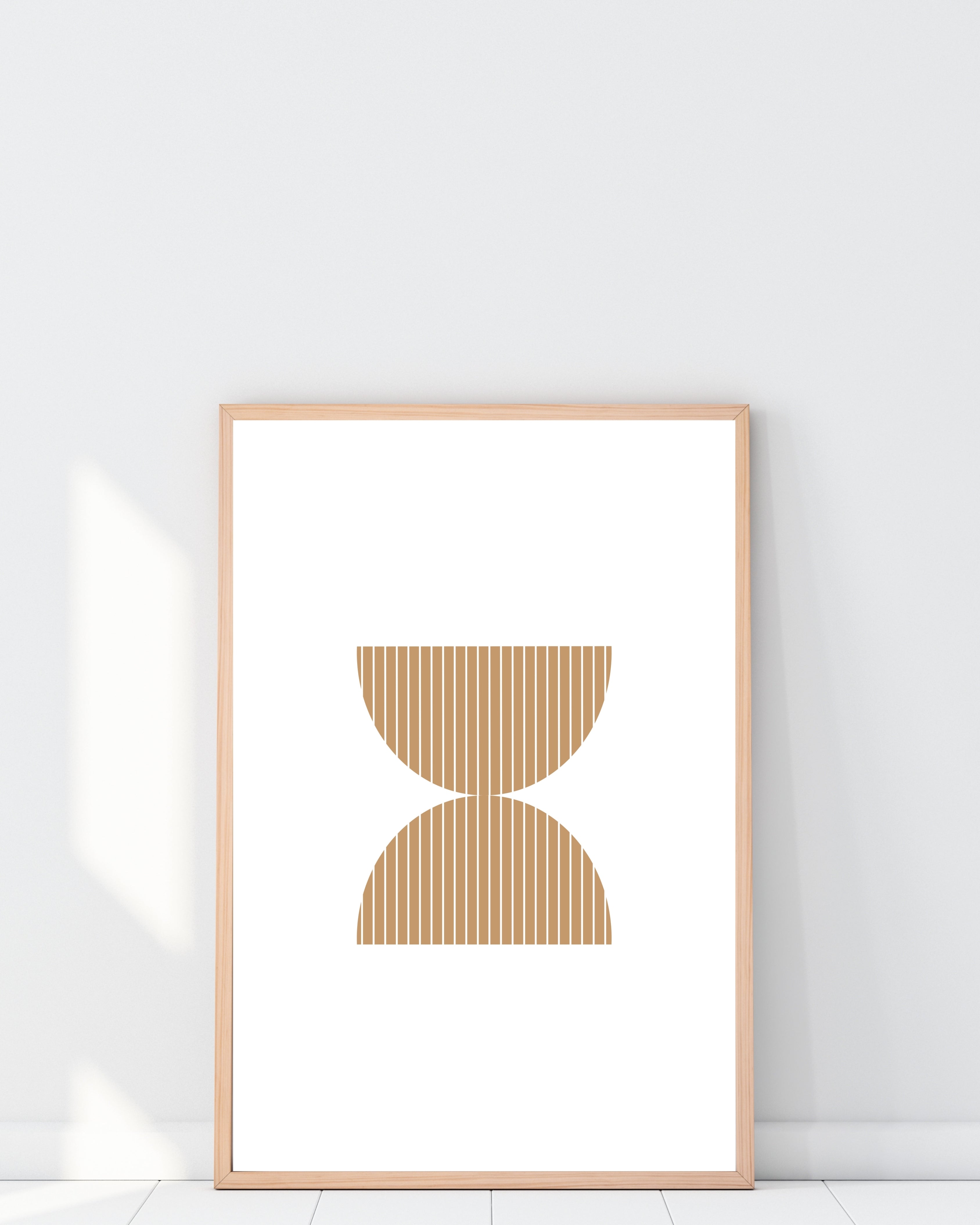 Minimal Symmetrical Geometric Wall Art with Stripes