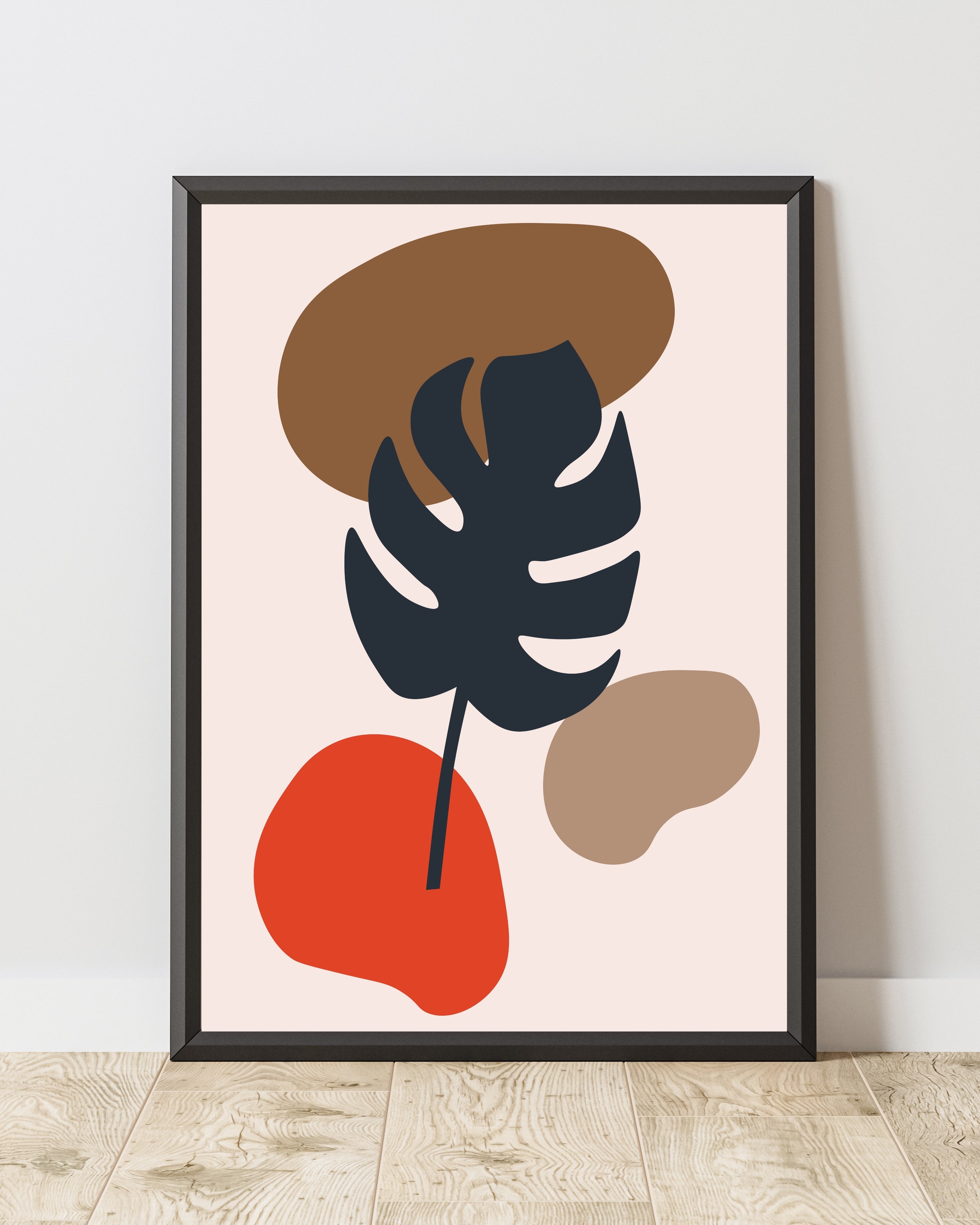 Bold Monstera Abstract Wall Art Print