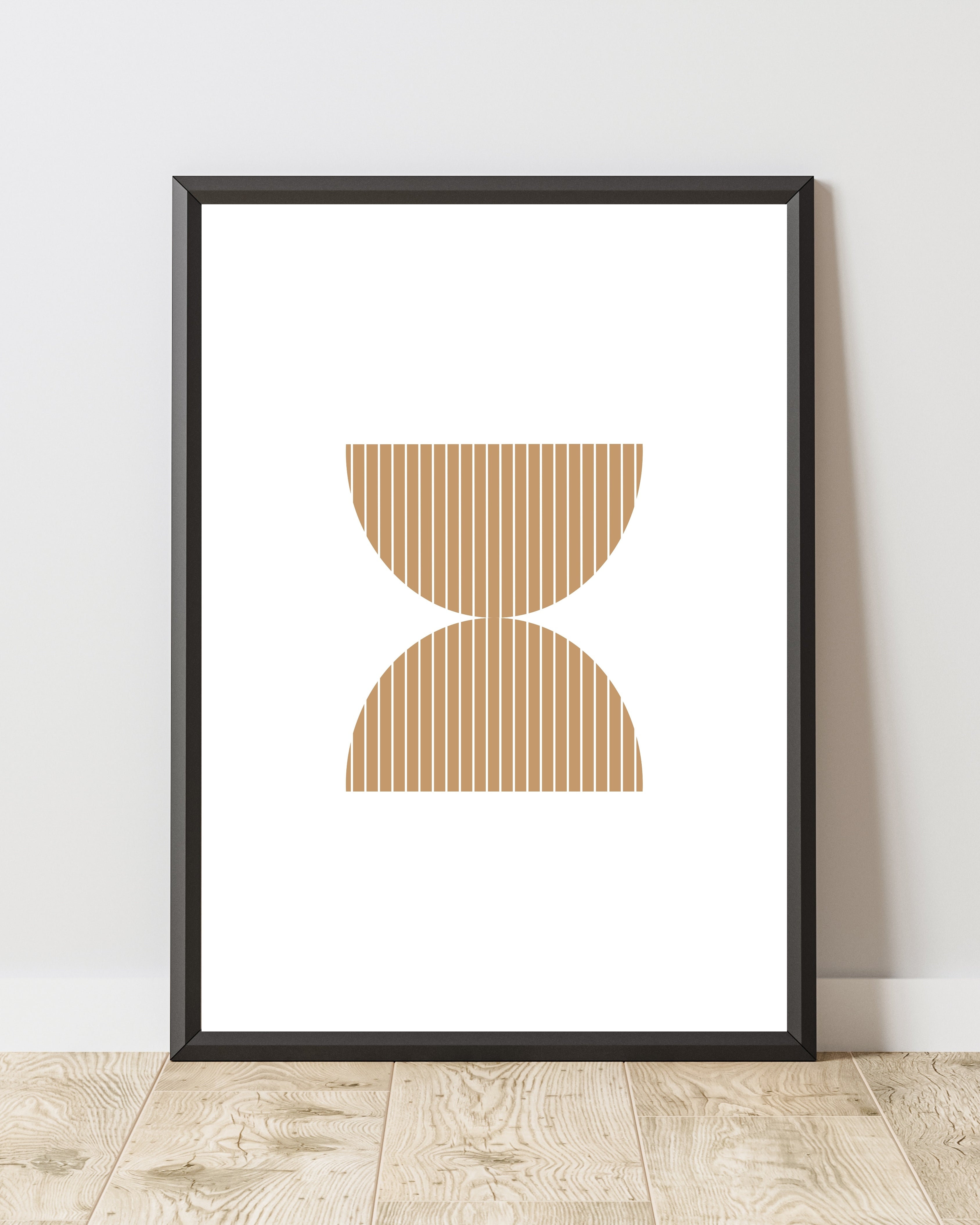 Minimal Symmetrical Geometric Wall Art with Stripes