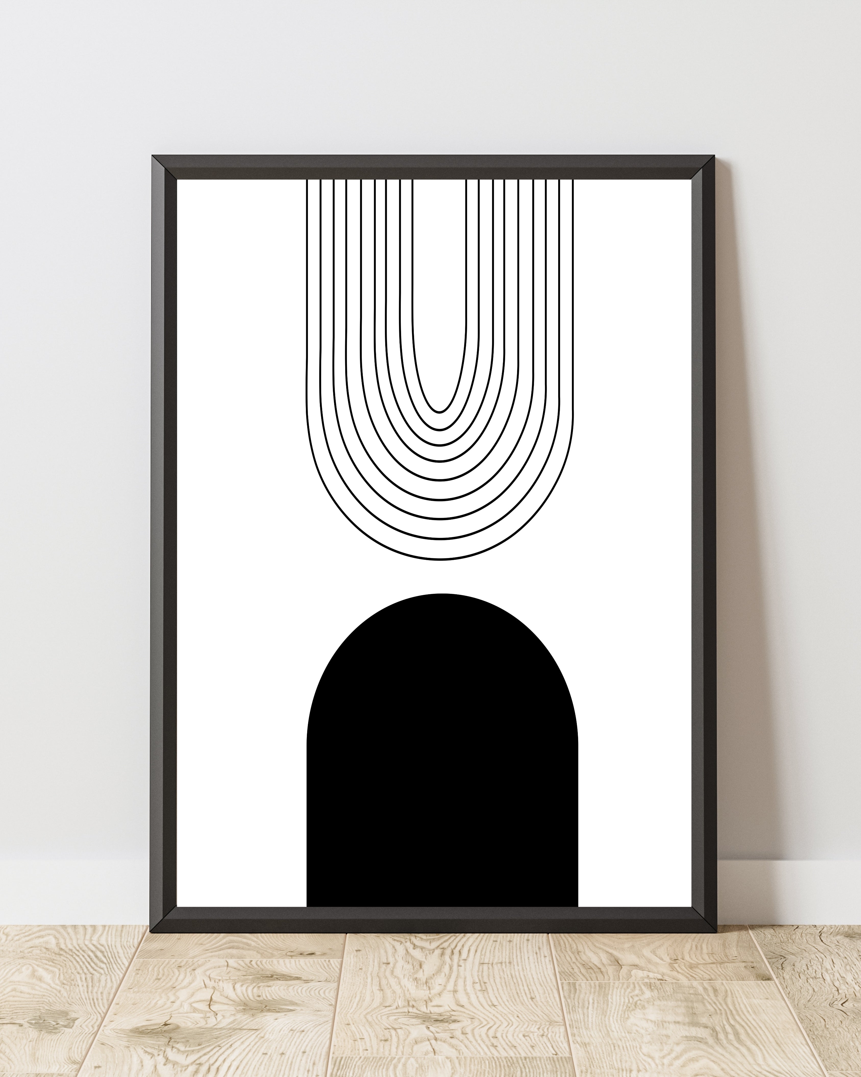 Geometric Arch and Block Minimal Wall Art Print