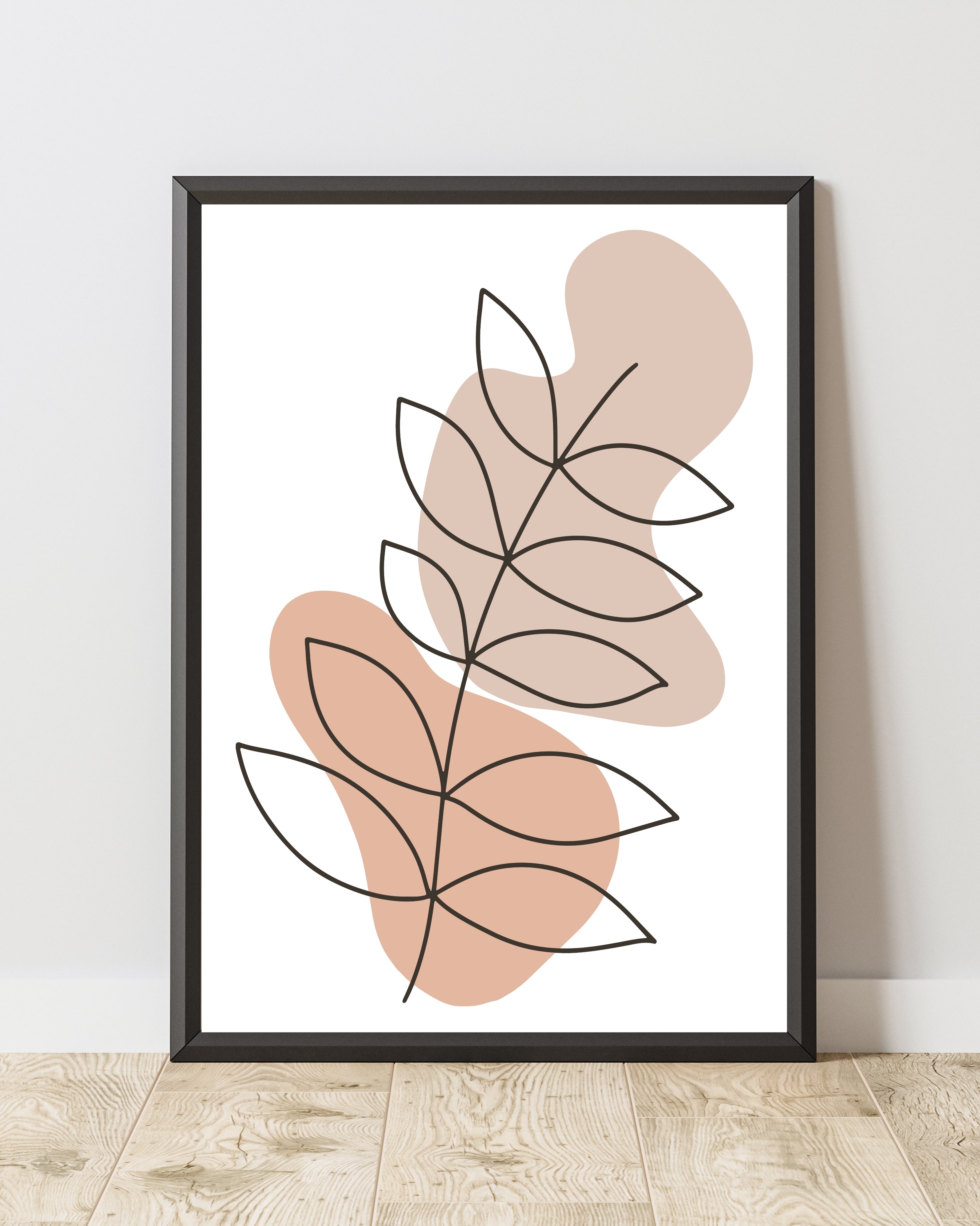 Minimalist Leaf Abstract Wall Art Print