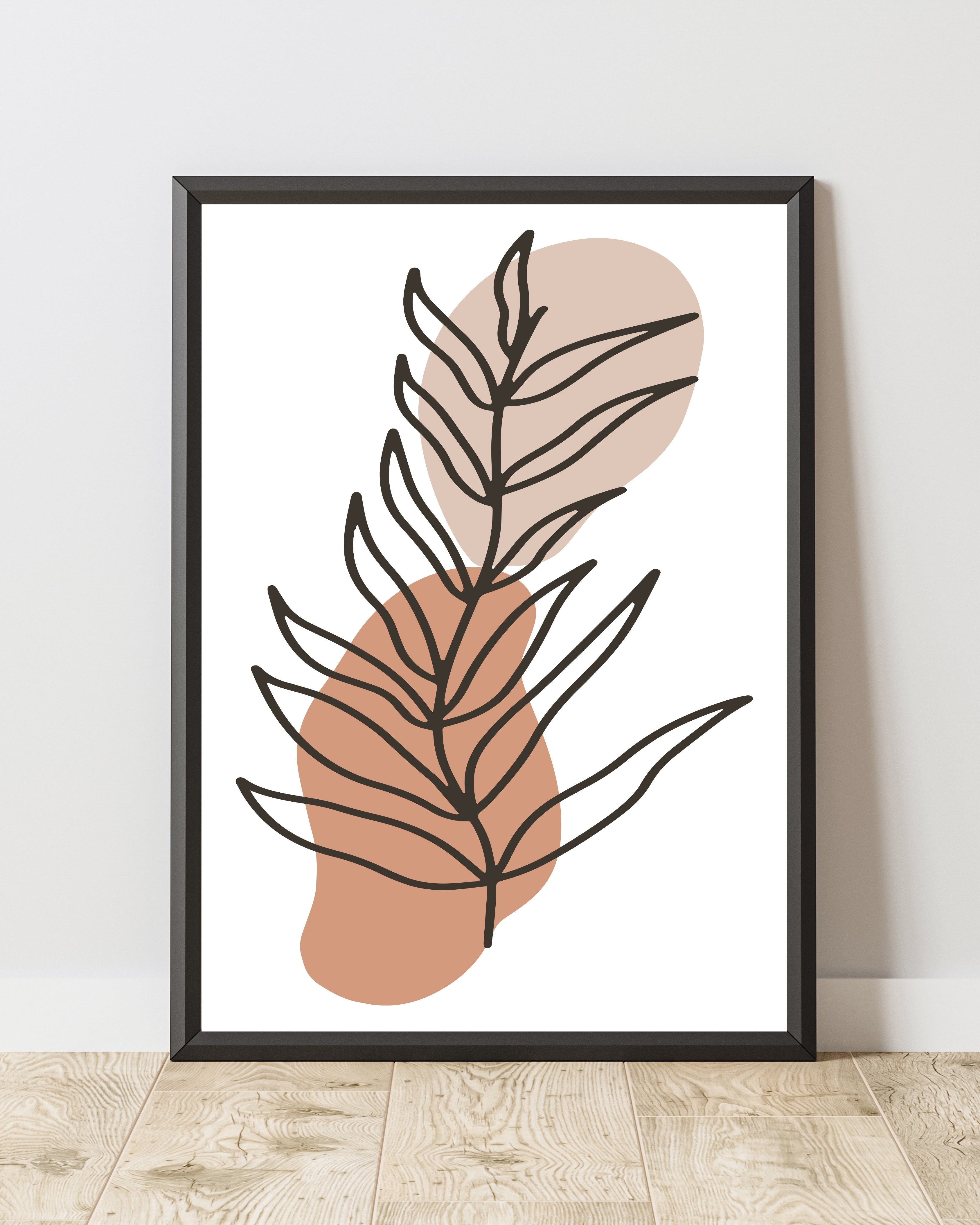 Abstract Botanical Line Art Wall Print