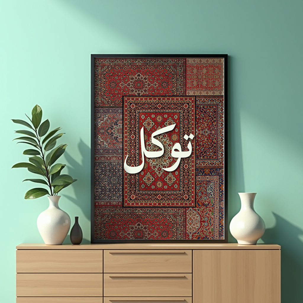 Sabr, Shukr, Tawakkul Persian Rug Art Set
