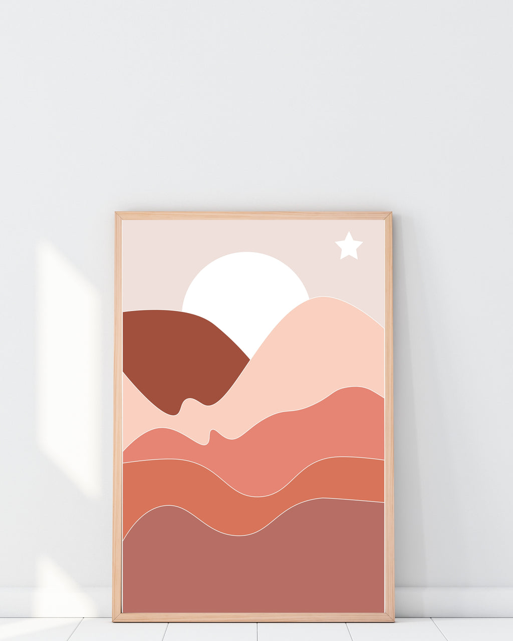 Minimalist Sunset Abstract Landscape Wall Print