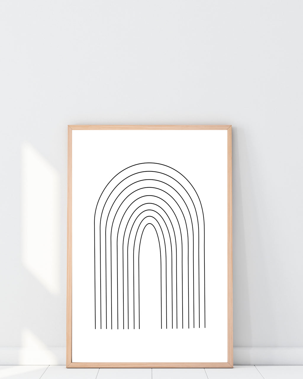 Minimal Black Line Arch Wall Art Print