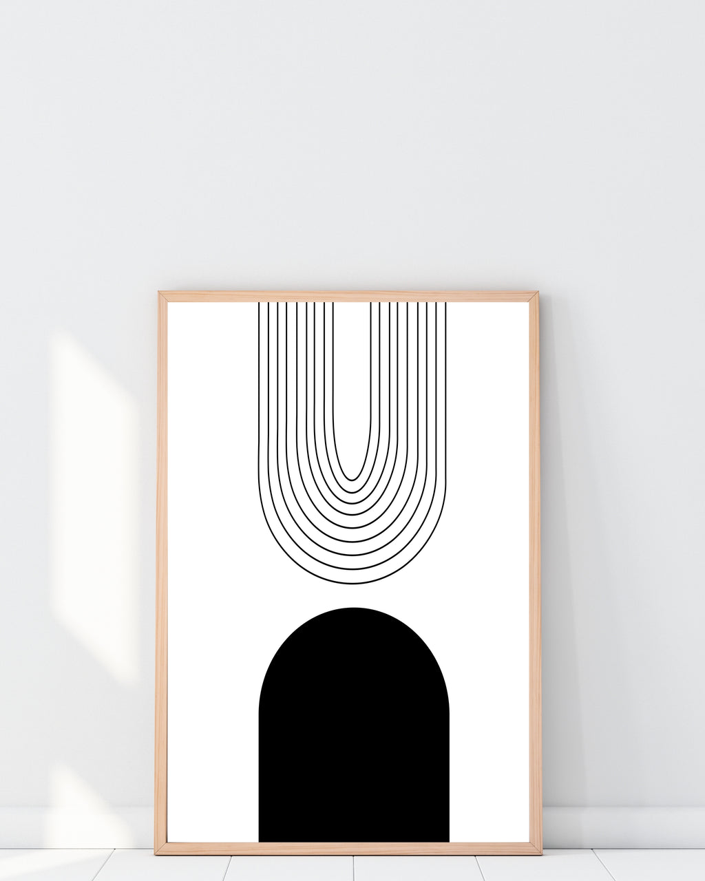 Geometric Arch and Block Minimal Wall Art Print