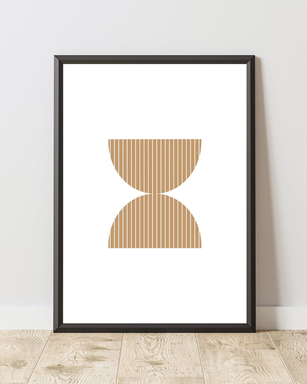 Minimal Symmetrical Geometric Wall Art with Stripes
