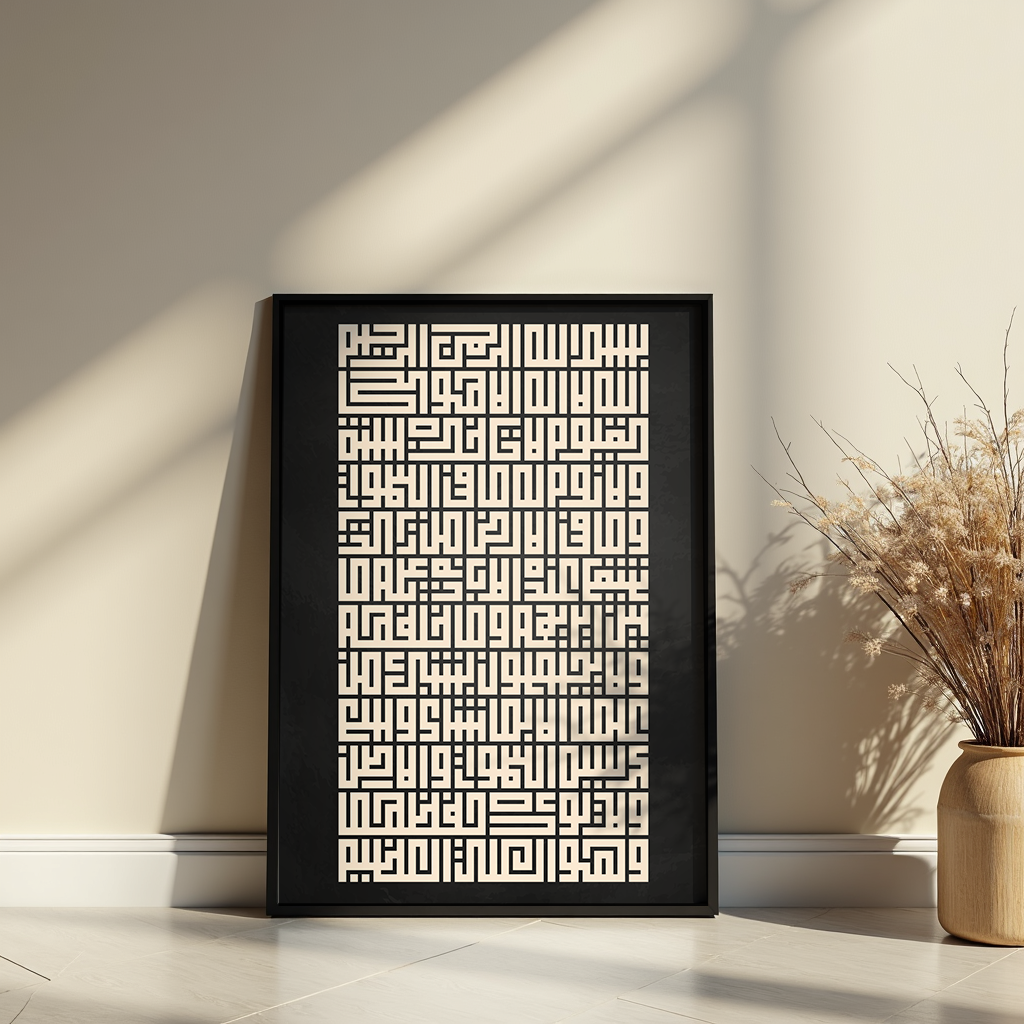 Square Kufic Ayat-ul-Kursi