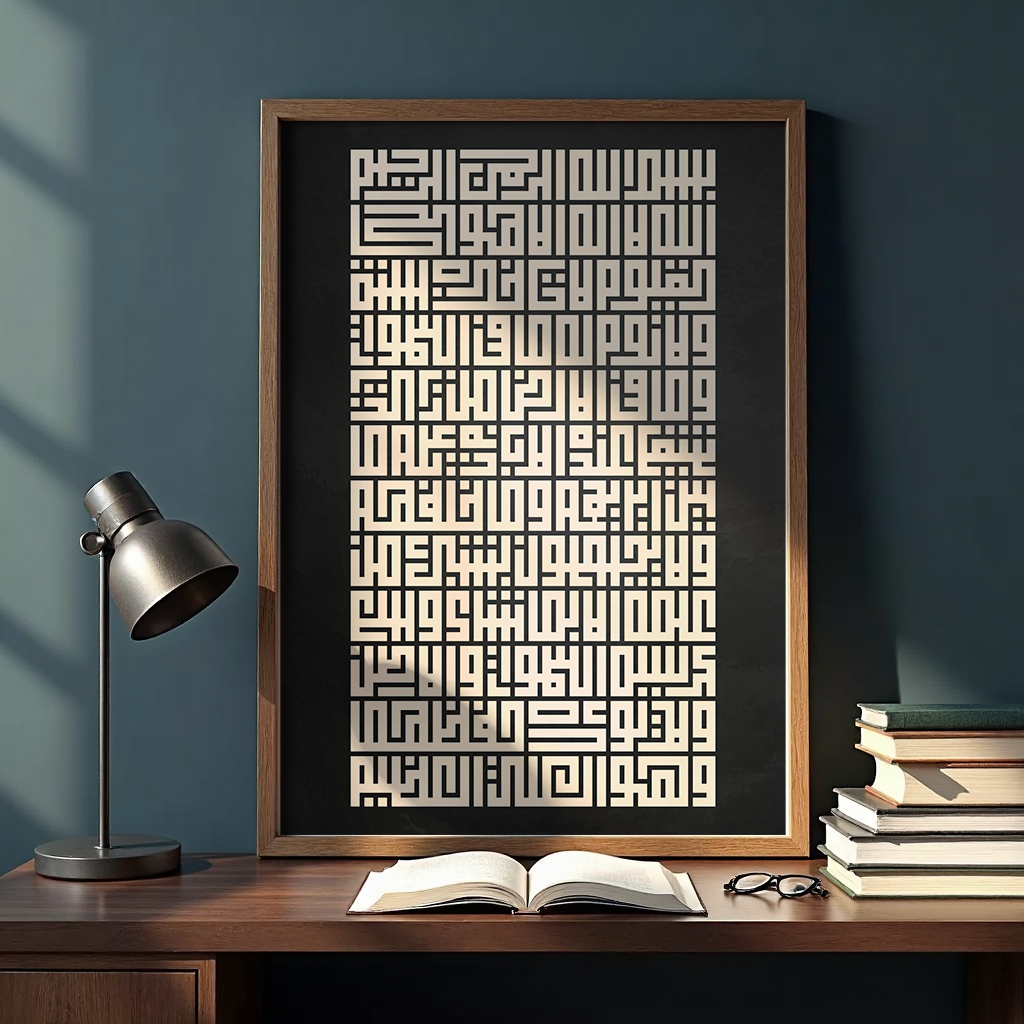 Square Kufic Ayat-ul-Kursi