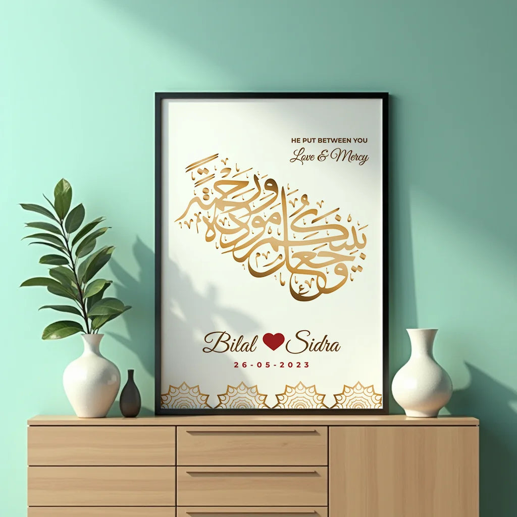 Nikah Mubarak Personalized Frame