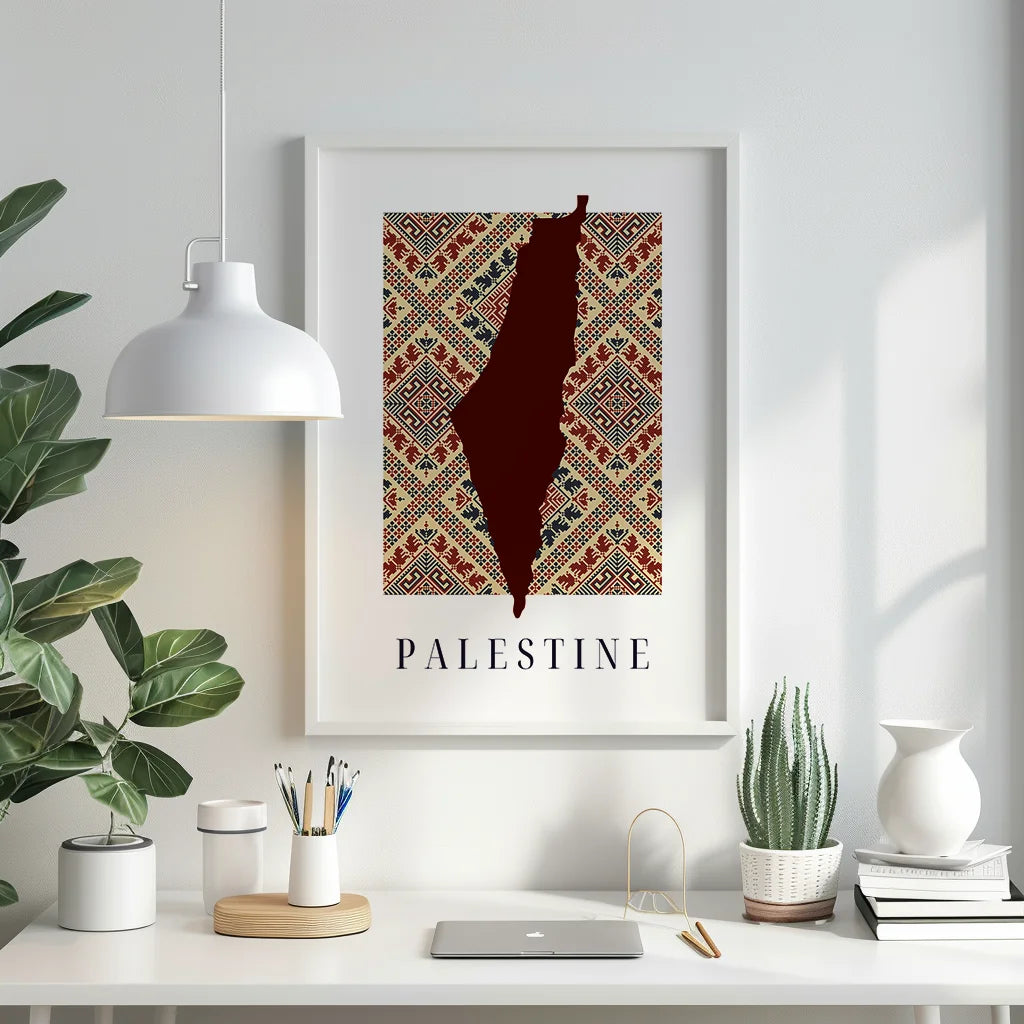 Palestine Tatreez Map