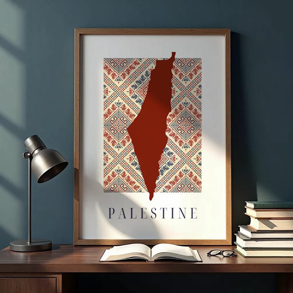 Palestine Tatreez Map