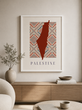 Palestine - Tatreez Map Frame