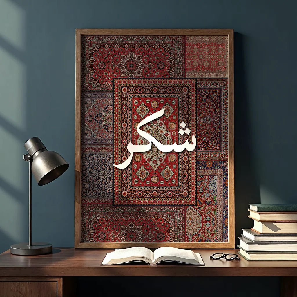 Sabr, Shukr, Tawakkul Persian Rug Art Set