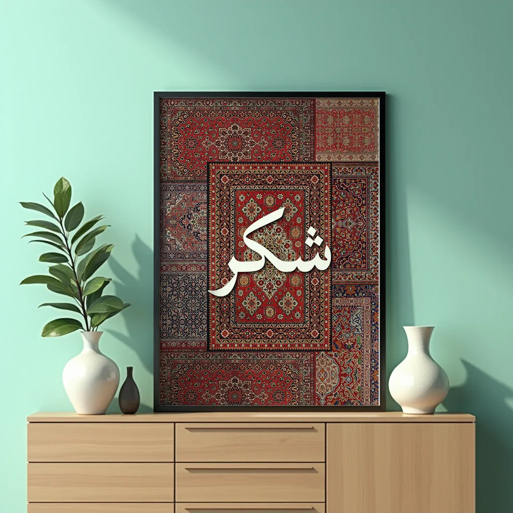Sabr, Shukr, Tawakkul Persian Rug Art Set