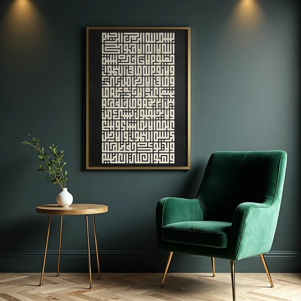 Square Kufic Ayat-ul-Kursi